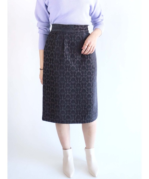 Te chichi（テチチ）の「モールジャカードタイトスカート（スカート・レディース・ベージュ/チャコール・SMALL/MEDIUM）」の2枚目の写真