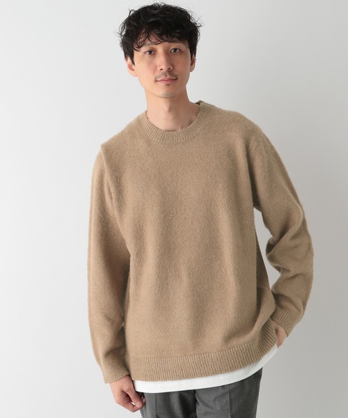 GLOBAL WORK（グローバルワーク）の「フワフワHug meレイヤード/238126（ニット/セーター・メンズ・ベージュ/サックスブルー/その他1/ダークグレー/ブラウン系その他6・SMALL/LARGE/X-LARGE/MEDIUM）」の3枚目の写真