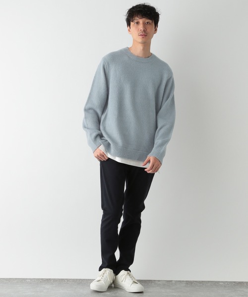 GLOBAL WORK（グローバルワーク）の「フワフワHug meレイヤード/238126（ニット/セーター・メンズ・ベージュ/サックスブルー/その他1/ダークグレー/ブラウン系その他6・SMALL/LARGE/X-LARGE/MEDIUM）」の15枚目の写真