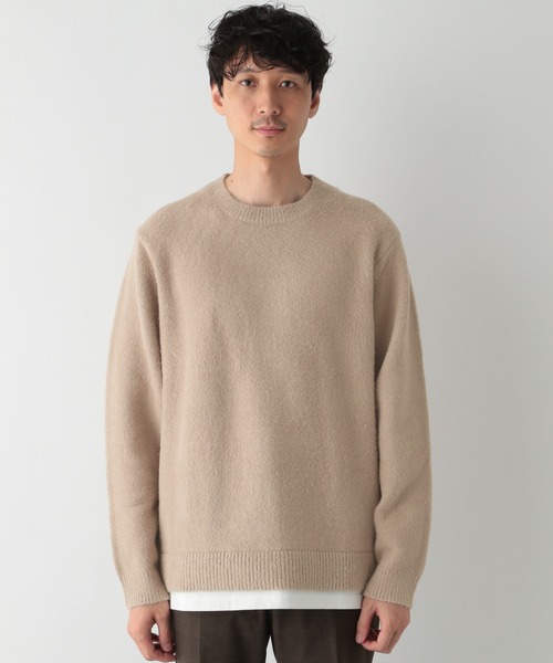 GLOBAL WORK（グローバルワーク）の「フワフワHug meレイヤード/238126（ニット/セーター・メンズ・ベージュ/サックスブルー/その他1/ダークグレー/ブラウン系その他6・SMALL/LARGE/X-LARGE/MEDIUM）」の8枚目の写真