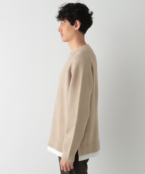 GLOBAL WORK（グローバルワーク）の「フワフワHug meレイヤード/238126（ニット/セーター・メンズ・ベージュ/サックスブルー/その他1/ダークグレー/ブラウン系その他6・SMALL/LARGE/X-LARGE/MEDIUM）」の20枚目の写真