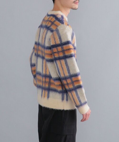 SHIPS（シップス）の「SHIPS: リラックス チェック クルーネックニット（ニット/セーター・メンズ・ベージュ/ネイビー/グリーン/ワイン・SMALL/MEDIUM/LARGE/X-LARGE）」の5枚目の写真