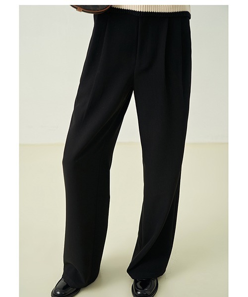 Fano Studios（ファノ ストゥディオズ）の「【Fano Studios】Two tuck standard trousers FD21K041（スラックス・レディース・ブラック・L/S/M）」の5枚目の写真