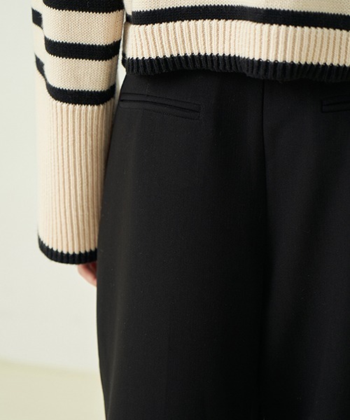 Fano Studios（ファノ ストゥディオズ）の「【Fano Studios】Two tuck standard trousers FD21K041（スラックス・レディース・ブラック・L/S/M）」の2枚目の写真