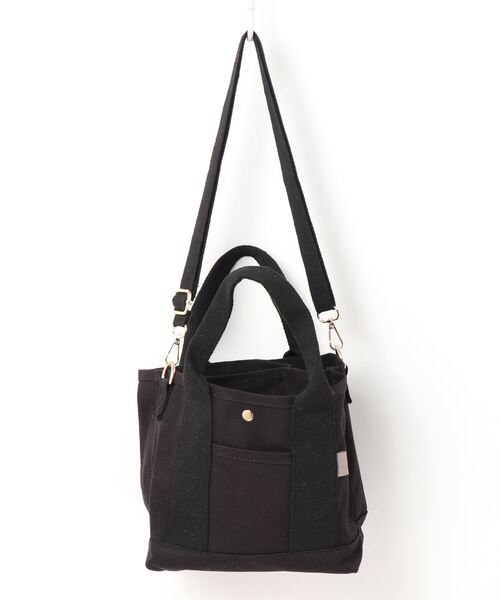 one way（ワンウェイ）の「【oneway】キャンパスミニトート（トートバッグ・レディース・ホワイト/ブラック/ホワイト系その他・FREE）」の3枚目の写真