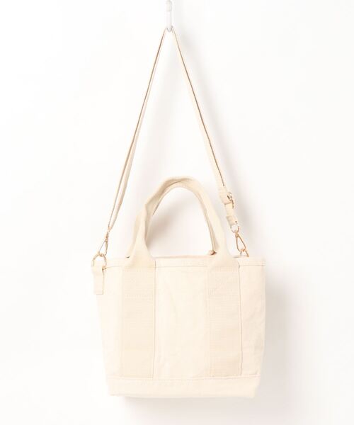 one way（ワンウェイ）の「【oneway】キャンパスミニトート（トートバッグ・レディース・ホワイト/ブラック/ホワイト系その他・FREE）」の5枚目の写真