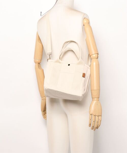 one way（ワンウェイ）の「【oneway】キャンパスミニトート（トートバッグ・レディース・ホワイト/ブラック/ホワイト系その他・FREE）」の4枚目の写真