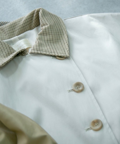 spoon store（スプーンストア）の「スプリングポンチョコート（その他アウター・レディース・アイボリー/チェック/ベージュ・SMALL/MEDIUM/LARGE）」の12枚目の写真