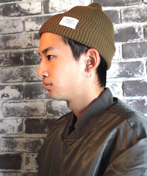 MYE-DO'(マイ・ドゥ)の「ソリッド ニットキャップ / MADE IN USA(ニットキャップ/ビーニー・メンズ・ブラック/グレー/オリーブ/ネイビー/カーキ・FREE)」の4枚目の写真