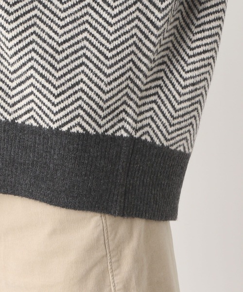 LEPSIM（レプシィム）の「7ゲージヘリンボカシガラカーディガン　260755（カーディガン/ボレロ・レディース・ブラウン/グレー・FREE）」の10枚目の写真