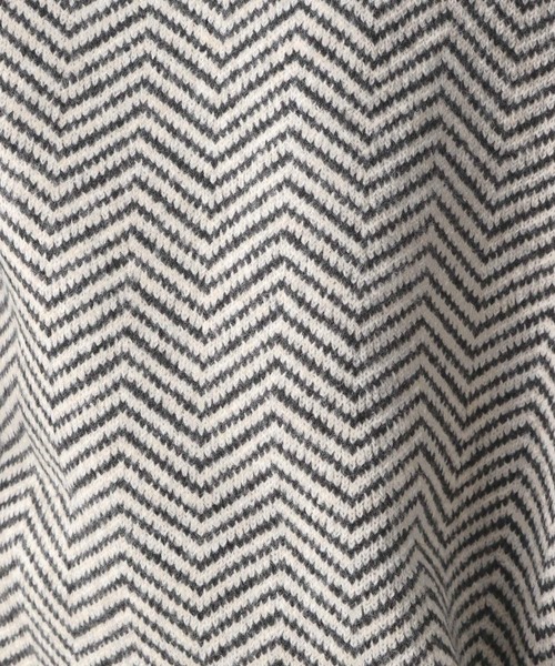 LEPSIM（レプシィム）の「7ゲージヘリンボカシガラカーディガン　260755（カーディガン/ボレロ・レディース・ブラウン/グレー・FREE）」の12枚目の写真