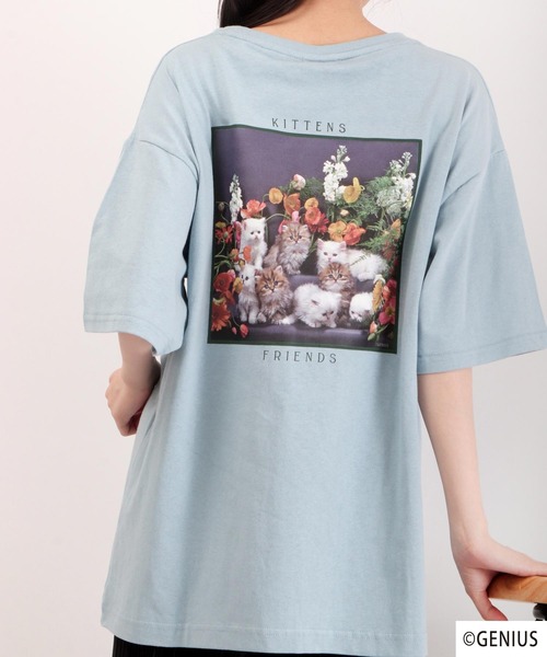 FUNALIVE(ファンアライブ)の「なめねこ プリントオーバーTee(Tシャツ/カットソー・メンズ・ホワイト系その他2/ホワイト系その他3/ブラック系その他2/ブラック系その他3/ブルー系その他/ブラック系その他/ホワイト系その他/ブラック/ブルー/ホワイト・LL/M/L)」の9枚目の写真