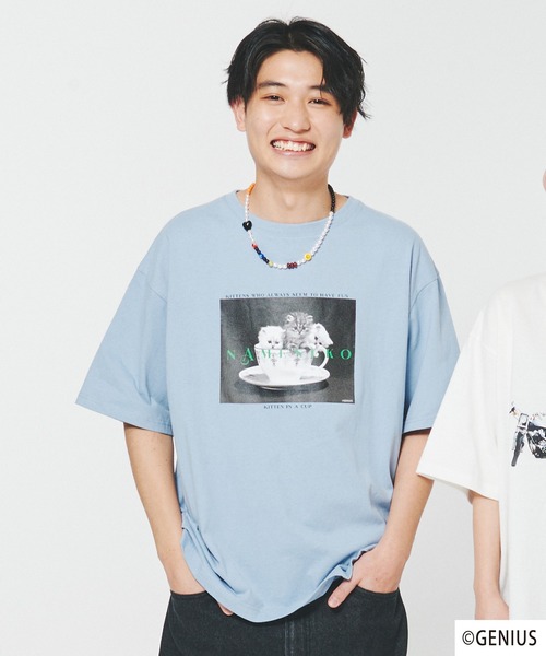 FUNALIVE(ファンアライブ)の「なめねこ プリントオーバーTee(Tシャツ/カットソー・メンズ・ホワイト系その他2/ホワイト系その他3/ブラック系その他2/ブラック系その他3/ブルー系その他/ブラック系その他/ホワイト系その他/ブラック/ブルー/ホワイト・LL/M/L)」の16枚目の写真