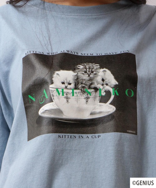 FUNALIVE(ファンアライブ)の「なめねこ プリントオーバーTee(Tシャツ/カットソー・メンズ・ホワイト系その他2/ホワイト系その他3/ブラック系その他2/ブラック系その他3/ブルー系その他/ブラック系その他/ホワイト系その他/ブラック/ブルー/ホワイト・LL/M/L)」の15枚目の写真