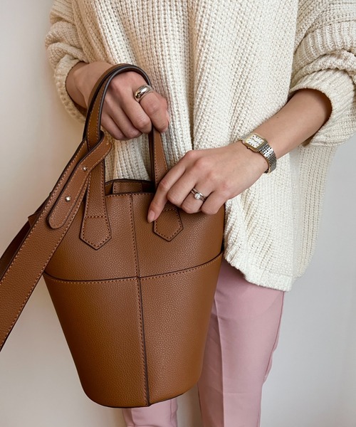 KOBE LETTUCE（コウベレタス）の「2Wayボックスショルダーバッグ（ショルダーバッグ・レディース・アイボリー/ベージュ/ブラウン/ブラック・FREE）」の3枚目の写真