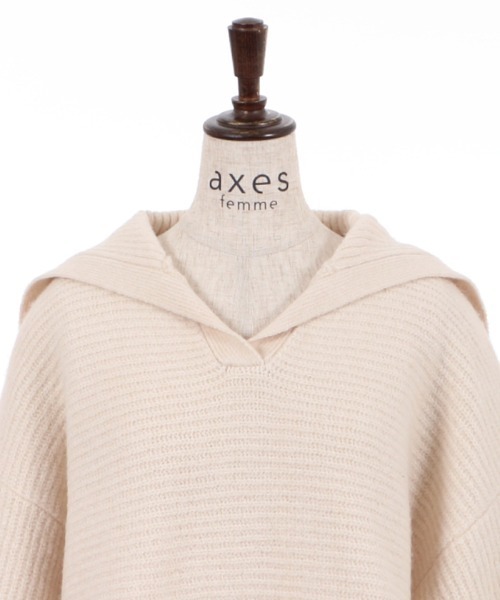 axes femme（アクシーズファム）の「セーラーカラーニットＰＯ（ニット/セーター・レディース・モカ/チャコール/キナリ・FREE）」の12枚目の写真