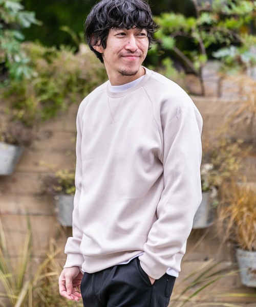 ITEMS URBANRESEARCH（アイテムズ アーバンリサーチ）の「ライトダンボール クルーネックプルオーバー（スウェット・メンズ・ベージュ/チャコールグレー/グレー/ブルー・MEDIUM/LARGE）」の5枚目の写真