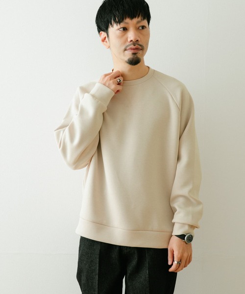 ITEMS URBANRESEARCH（アイテムズ アーバンリサーチ）の「ライトダンボール クルーネックプルオーバー（スウェット・メンズ・ベージュ/チャコールグレー/グレー/ブルー・MEDIUM/LARGE）」の7枚目の写真