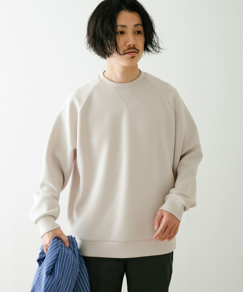ITEMS URBANRESEARCH（アイテムズ アーバンリサーチ）の「ライトダンボール クルーネックプルオーバー（スウェット・メンズ・ベージュ/チャコールグレー/グレー/ブルー・MEDIUM/LARGE）」の11枚目の写真