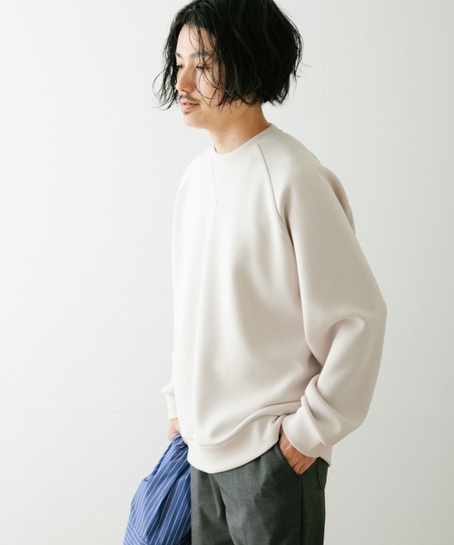 ITEMS URBANRESEARCH（アイテムズ アーバンリサーチ）の「ライトダンボール クルーネックプルオーバー（スウェット・メンズ・ベージュ/チャコールグレー/グレー/ブルー・MEDIUM/LARGE）」の15枚目の写真