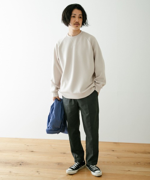 ITEMS URBANRESEARCH（アイテムズ アーバンリサーチ）の「ライトダンボール クルーネックプルオーバー（スウェット・メンズ・ベージュ/チャコールグレー/グレー/ブルー・MEDIUM/LARGE）」の17枚目の写真