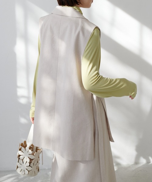 325 DEPAREILLE デパリエ ジレ ベスト コットン リネン GILET｜DÉPAREILLÉ｜デパリエ オフィシャルサイト