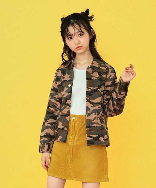 Lee（リー）の「Lee/リー【100-150cm】キッズ　カバーオールジャケット（セットアップ対応）（カバーオール・キッズ・グリーン系カモフラージュ/ブラウン系カモフラージュ/ブラック系その他/ストライプ/ベージュ・100/120/140/110/130/150）」の4枚目の写真