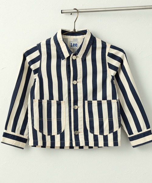 Lee（リー）の「Lee/リー【100-150cm】キッズ　カバーオールジャケット（セットアップ対応）（カバーオール・キッズ・グリーン系カモフラージュ/ブラウン系カモフラージュ/ブラック系その他/ストライプ/ベージュ・100/120/140/110/130/150）」の5枚目の写真