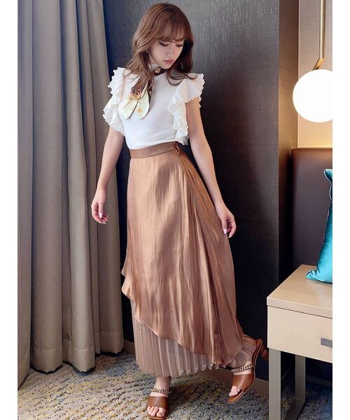 RESEXXY（リゼクシー）の「スカーフ付フリルニット（ニット/セーター・レディース・ホワイト/ブラック/ベージュ/ミント・FREE）」の10枚目の写真