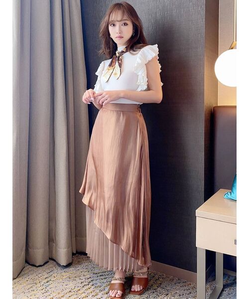 RESEXXY（リゼクシー）の「スカーフ付フリルニット（ニット/セーター・レディース・ホワイト/ブラック/ベージュ/ミント・FREE）」の11枚目の写真