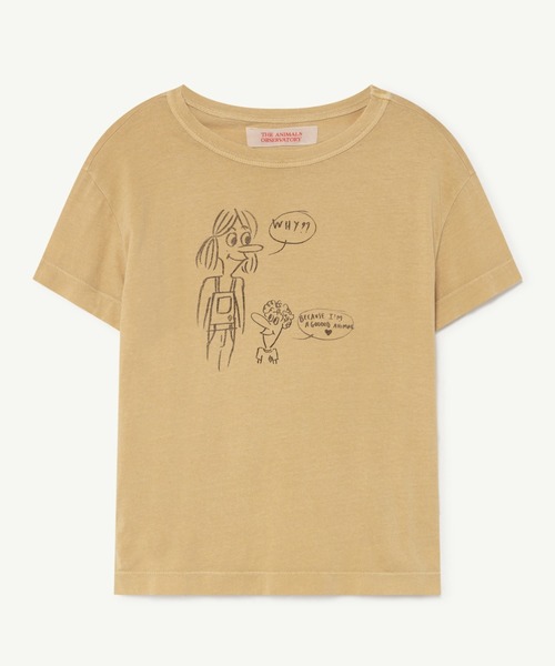The animals observatory（ジ・アニマルズ・オブザーバトリー）の「The animals observatory / フロント プリント ルースターTシャツ（Tシャツ/カットソー・キッズ・ホワイト/ライトブルー/ベージュ/ネイビー/レッド/オレンジ・4Y/6Y/8Y/10Y/12Y/3Y/2Y）」の2枚目の写真