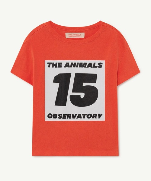 The animals observatory（ジ・アニマルズ・オブザーバトリー）の「The animals observatory / フロント プリント ルースターTシャツ（Tシャツ/カットソー・キッズ・ホワイト/ライトブルー/ベージュ/ネイビー/レッド/オレンジ・4Y/6Y/8Y/10Y/12Y/3Y/2Y）」の6枚目の写真