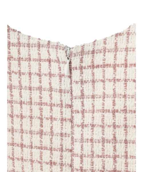 DURAS(デュラス)の「ツイードワンピース(ワンピース・レディース・ホワイト/ピンク・SMALL/MEDIUM)」の4枚目の写真