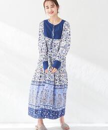 coen | Market（マーケット）パネルプリントロングワンピース(ワンピース)