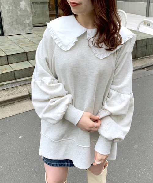 OLIVE des OLIVE（オリーブデオリーブ）の「2wayボリュームカーディガン（カーディガン/ボレロ・レディース・ライトグレー/ネイビー/アイボリー/ミント・FREE）」の21枚目の写真