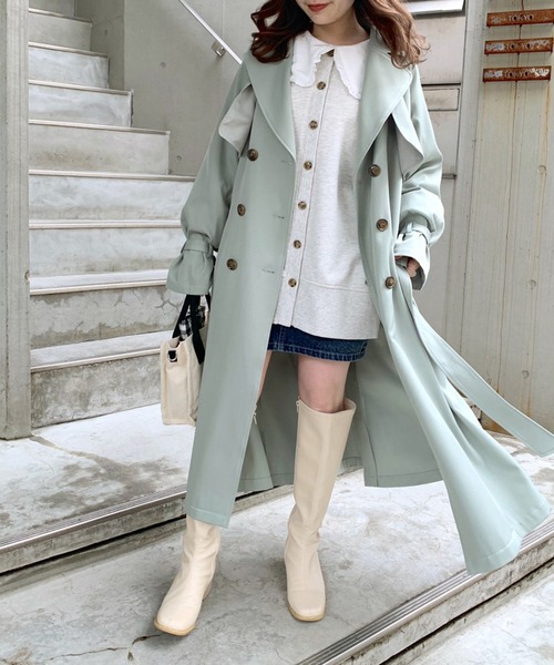 OLIVE des OLIVE（オリーブデオリーブ）の「2wayボリュームカーディガン（カーディガン/ボレロ・レディース・ライトグレー/ネイビー/アイボリー/ミント・FREE）」の10枚目の写真