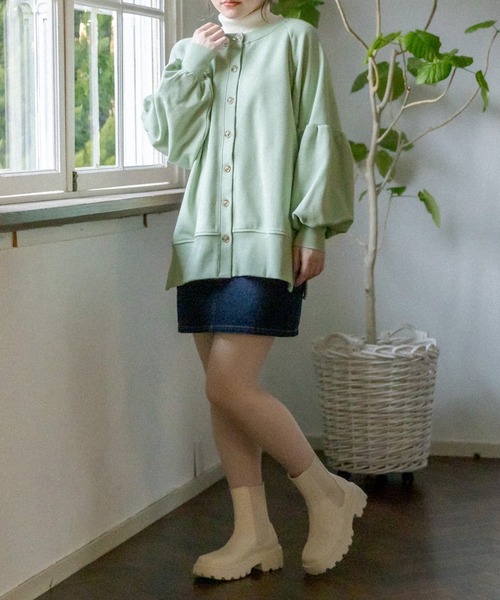 OLIVE des OLIVE（オリーブデオリーブ）の「2wayボリュームカーディガン（カーディガン/ボレロ・レディース・ライトグレー/ネイビー/アイボリー/ミント・FREE）」の18枚目の写真