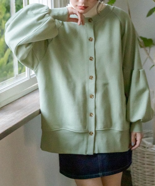 OLIVE des OLIVE（オリーブデオリーブ）の「2wayボリュームカーディガン（カーディガン/ボレロ・レディース・ライトグレー/ネイビー/アイボリー/ミント・FREE）」の14枚目の写真