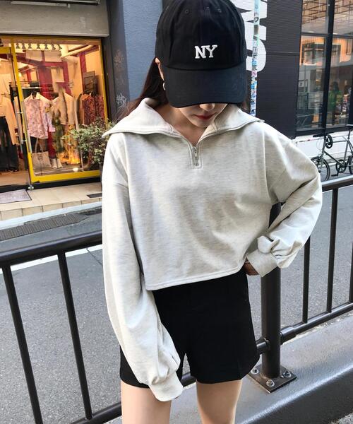 セール】ハーフZIPセーラー襟スウェット（Tシャツ/カットソー）｜INGNI