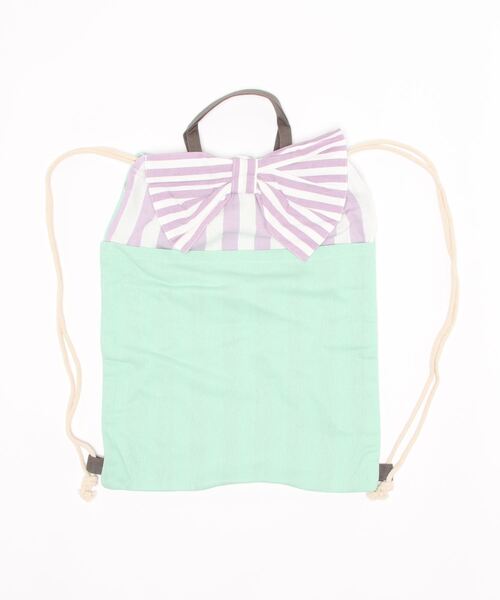 and it_（アンドイット）の「ガールズリボン付ナップサック（バックパック/リュック・キッズ・ベージュ/ピンク/ミント/ラベンダー・FREE）」の3枚目の写真