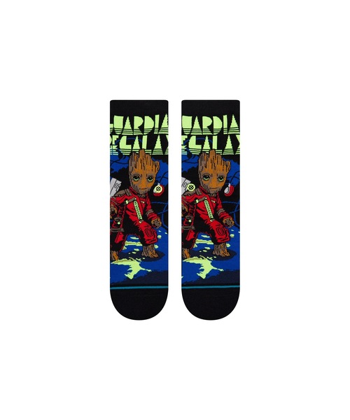 STANCE（スタンス）の「【STANCE/スタンス】GROOT JAMS KIDS  キッズプリントソックス /  ガーディアンズ・オブ・ザ・ギャラクシーコラボコレクション（ソックス/靴下・キッズ・ブラック・MEDIUM/LARGE）」の2枚目の写真