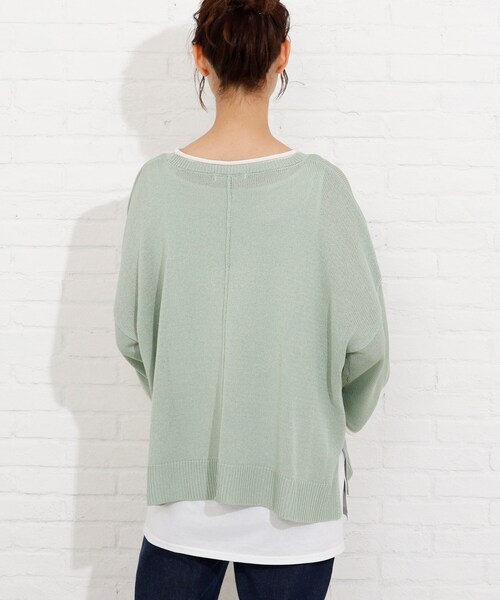 SHOO・LA・RUE(シューラルー)の「◆配色ロールアップニット+タンクトップ(その他トップス・レディース・ベージュ系その他2/ブラック系4/アイボリー系4/ライトグリーン系/ブルー系4/ピンク系9・00)」の10枚目の写真