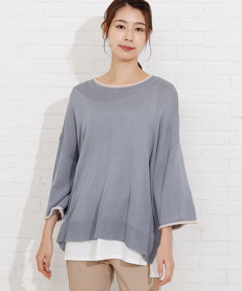 SHOO・LA・RUE(シューラルー)の「◆配色ロールアップニット+タンクトップ(その他トップス・レディース・ベージュ系その他2/ブラック系4/アイボリー系4/ライトグリーン系/ブルー系4/ピンク系9・00)」の19枚目の写真