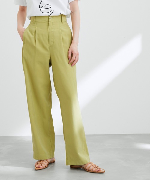 ADAM ET ROPE'（アダムエロペ）の「【アウトレット店舗・WEB限定】コードレーンステッチワークパンツ（その他パンツ・レディース・ピンク/ミント/ネイビー・36/38）」の2枚目の写真