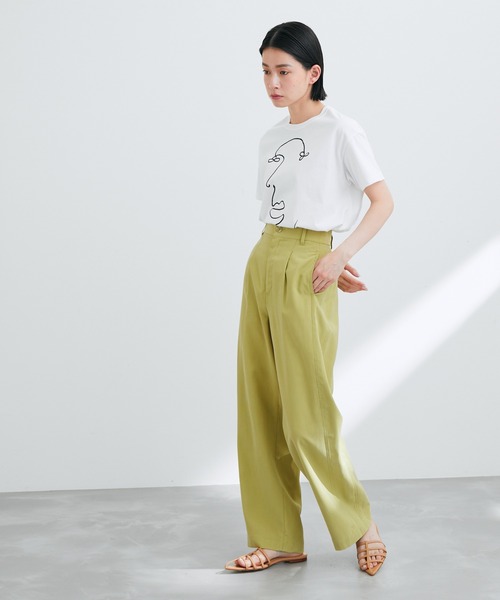 ADAM ET ROPE'（アダムエロペ）の「【アウトレット店舗・WEB限定】コードレーンステッチワークパンツ（その他パンツ・レディース・ピンク/ミント/ネイビー・36/38）」の6枚目の写真