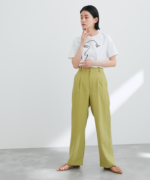 ADAM ET ROPE'（アダムエロペ）の「【アウトレット店舗・WEB限定】コードレーンステッチワークパンツ（その他パンツ・レディース・ピンク/ミント/ネイビー・36/38）」の21枚目の写真