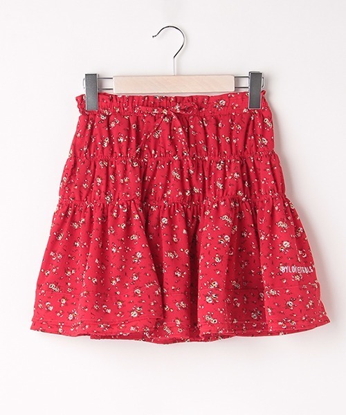 by LOVEiT（バイラビット）の「花柄ティアードスカート（スカート・キッズ・グリーン/イエロー/レッド・120cm/130cm/140cm/150cm/160cm）」の3枚目の写真