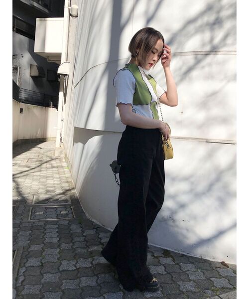 jouetie(ジュエティ)の「チェッカーメロートップス【セットアップ対応】(Tシャツ/カットソー・レディース・ブラック/レッド/ボルドー/グリーン・MEDIUM)」の8枚目の写真