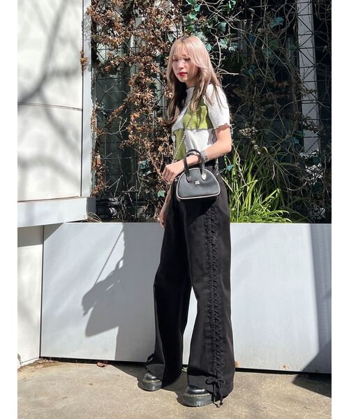 jouetie(ジュエティ)の「チェッカーメロートップス【セットアップ対応】(Tシャツ/カットソー・レディース・ブラック/レッド/ボルドー/グリーン・MEDIUM)」の12枚目の写真