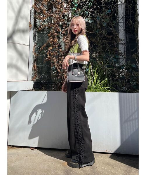 jouetie(ジュエティ)の「チェッカーメロートップス【セットアップ対応】(Tシャツ/カットソー・レディース・ブラック/レッド/ボルドー/グリーン・MEDIUM)」の15枚目の写真